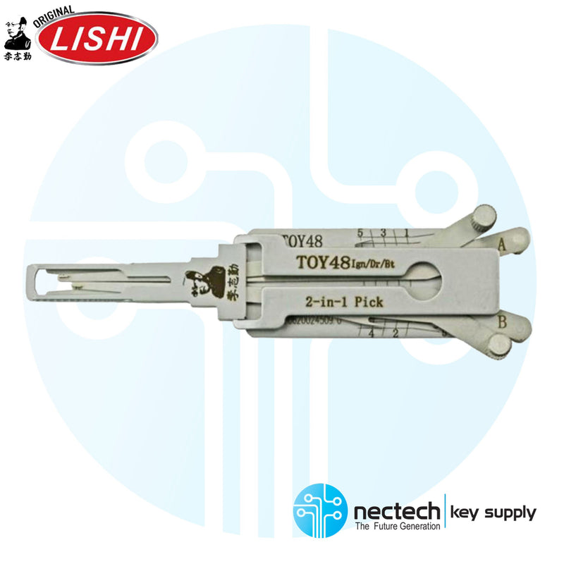 Original Lishi TOY48 Lexus Short TR48 2-in Pick Ignition Enabled - Anti Glare
