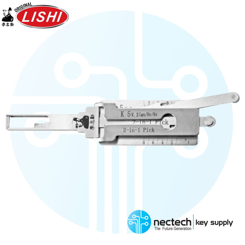 Original Lishi HY22 Hyundai/ Kia7 T14 Ignition Enabled - Anti Glare