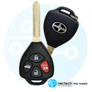 2013 – 2015 Scion FR-S Llave de cabeza remota 4B FCC: HYQ12BBY - Chip G