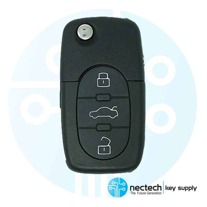 1997 - 2005 Audi A4 A5 A6 Remote Flip Key FCC:MYT8Z0837231 / PN: 8Z0 837 231 F