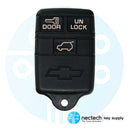 1993 – 1996 Chevrolet Buick Oldsmobile llave de control remoto FCC: ABO0103T / PN: 12522338