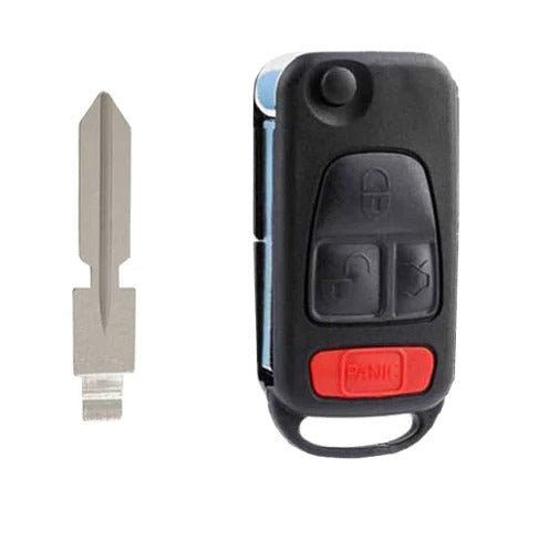 1997–2005 Mercedes SL 4-Button Flip Key. HU39 PCF7935 (44)Chip for KR55 Key Maker