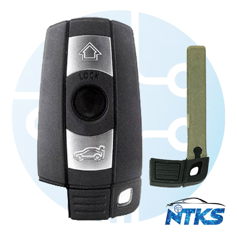 2004-2013 Remote Smart Key Slug SLOT Key for BMW CAS FCC:KR55WK49127 Without Comfort Access