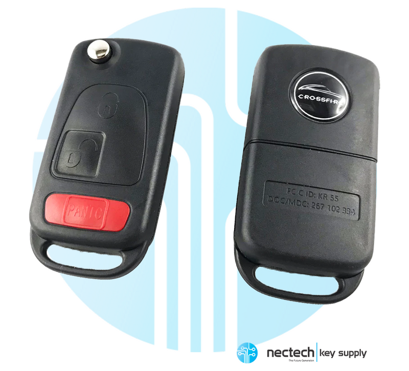 2003-2008 Chrysler Crossfire 3 buttons flip key (HU64) PCF7935