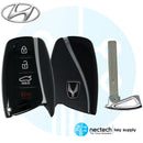 2013 – 2016 Hyundai Equus Llave inteligente remota de proximidad FCC: SY5DMFNA433 / PN: 5440-3N470