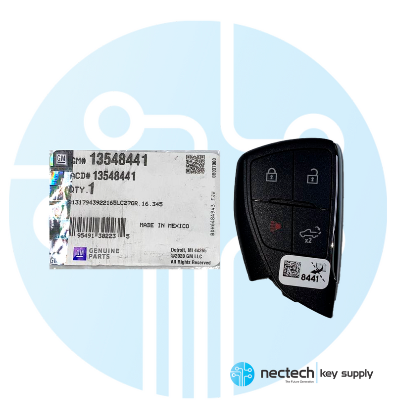 2022-2023 NEW Chevrolet Silverado 4-Button Smart Key PN: 13548441 FCC: YG0G21TB2